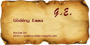 Gödény Emma névjegykártya